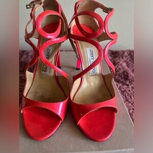 Jimmy Choo Patent Pink Sandals